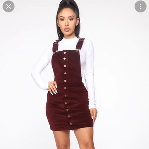 Maroon skirt overall